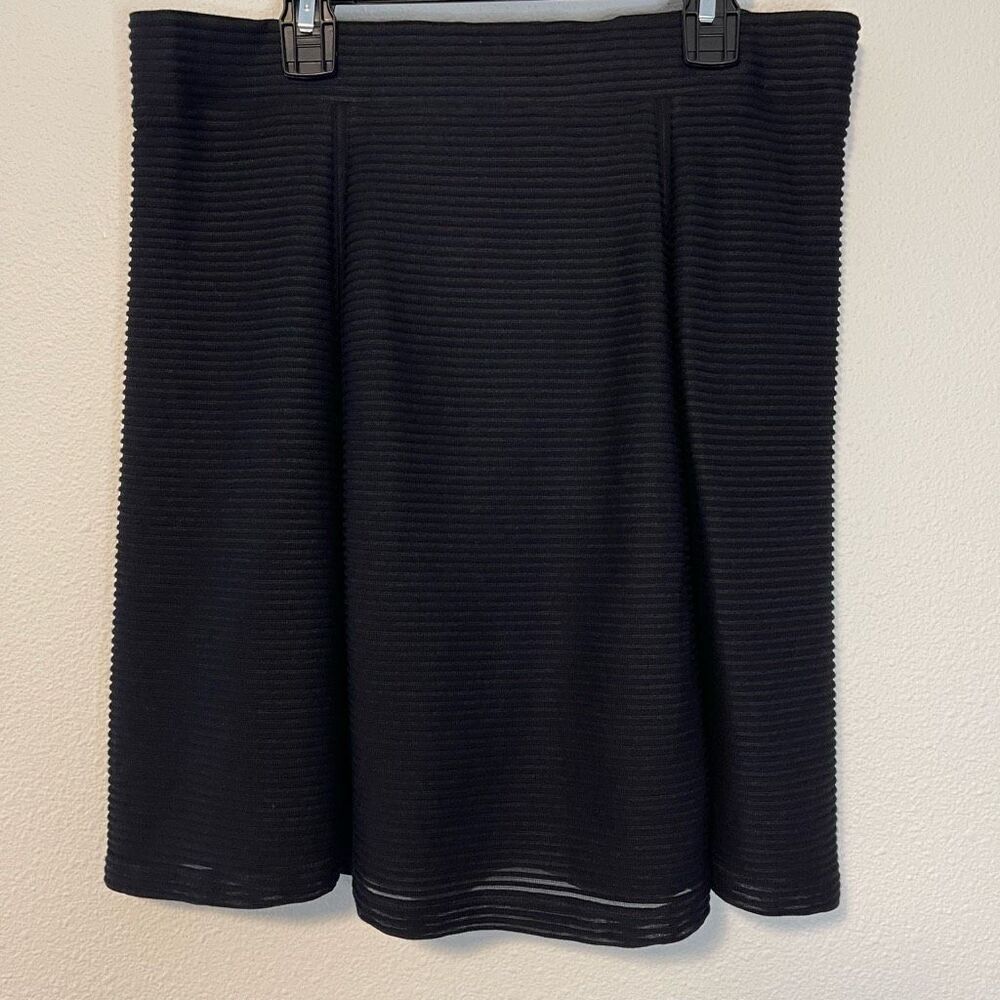 Vince Black‎ A-Line Ribbed Pleated Mini Skirt Size Small